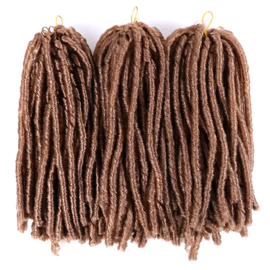 Hot sell 14inch cheap straight crochet faux dreadlock Faux Locs Goddess Synthetic Afro Hair Crochet soft locs