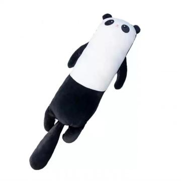 Long panda throw pillow plush toy for children
