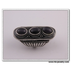 Vintage Black Resin Rings