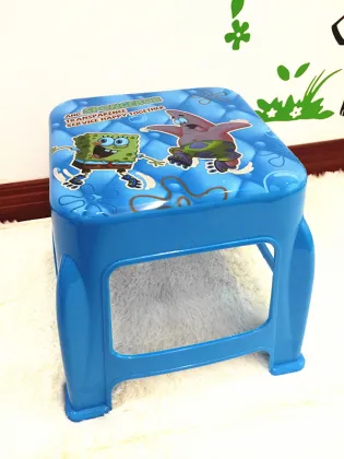 Home outdoor printed cartoon plastic stool chair