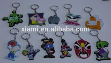 high quality custom make lovely lion shape soft pvc animal keyring