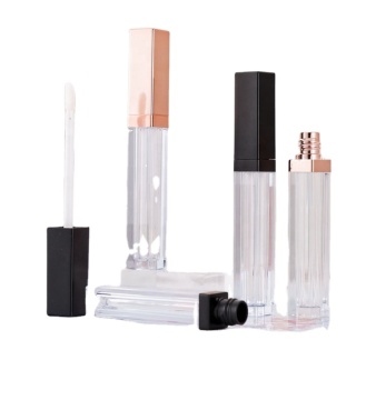Matte Frosted Lip Gloss Containers: Empty Square 5ML Gold Lip Gloss Tubes in Stock