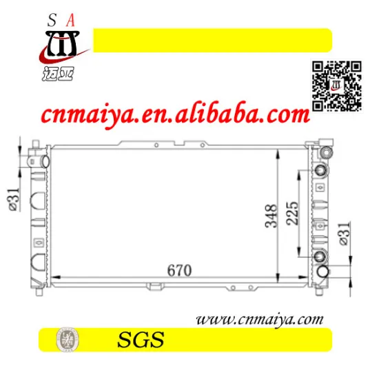 BPH5-15-200 car radiator fit for mazda car