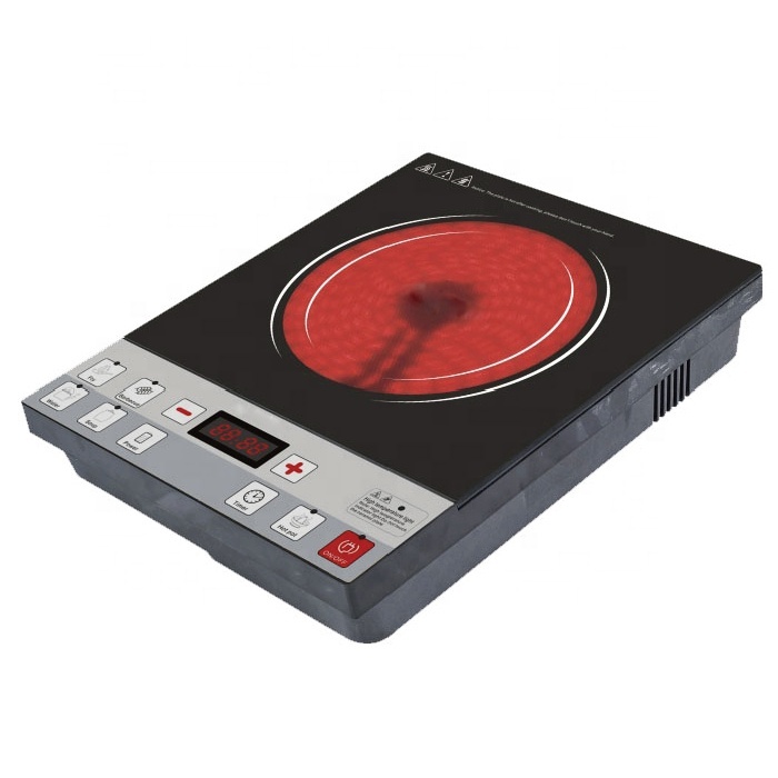 High Quality Smart Home Appliance 4 Digital Led Display 2000W Heat Temp Electric Ceramic Cooker Infrared Cooker