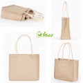 Bolso de compras de yute natural de entrega de comestibles de comestibles