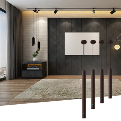 Long Tube Ceiling Mounted Cylinder LED Pendant Light