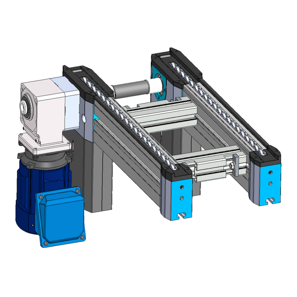 Ac Accumulated Roller Chain Conveyor For Pallet System