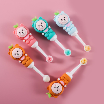 Cute Cartoon Bear Soft Hair Silicone Toothbrush for Babies and Children