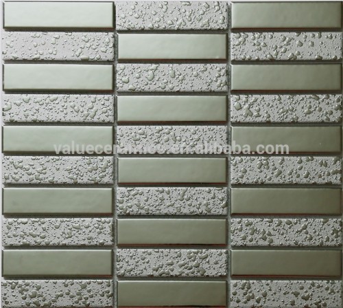 Gold and silver strip mosaic