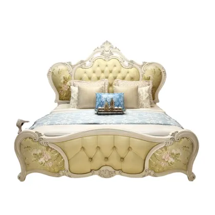 European Luxury Wooden Bed Home Furniture Z169