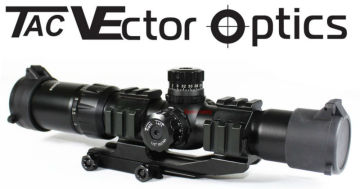 Vector Optics Tactical Mustang 1.5-4x30 Compact Rifle Scope Chevron Reticle w/ One Piece Mount