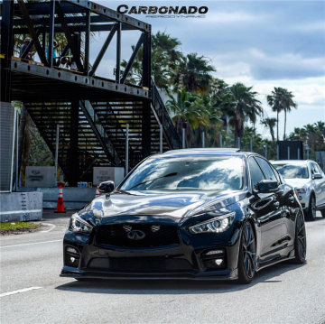 Carbonado TLEN Carbon Fiber Side Skirts for Infiniti Q50 Q50L Sedan