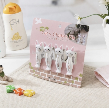 plastic clothes pin with cartoon cat shape lovely cat pegs