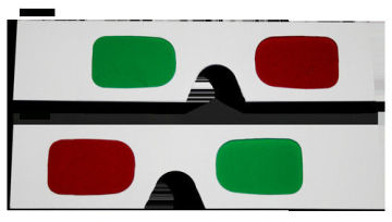 High Transmittance Universal Anti Scratch Red Green 3d Glasses For Exhibition / Projector