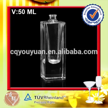 Bottle Perfume 50 ML Glass Square Machine Made 5CL Clear Bottle