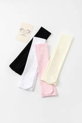 Summer girls stepping on pantyhose