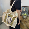 Phụ nữ tái chế TOTE Cotton Canvas Bag10oz Túi mua sắm