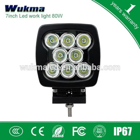Square 6 inch 80w LED work light ,10-30v LED driving light for off road suv atv jeep truck