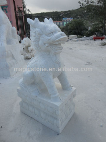 Large Carved Stone Dragon Statues