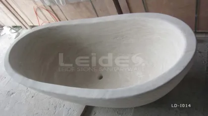 Beige travertine bath tub bathroom marble tub indoor tub