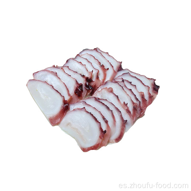 Deliciosa porción de pulpo en rodajas congeladas para comida de sushi