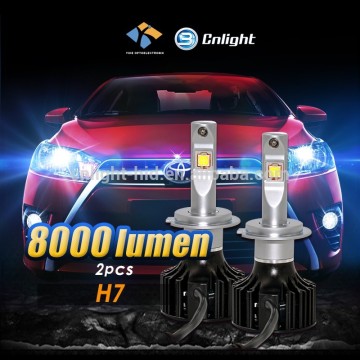 CHINESE FACTORY HIGH QUALITY HIGH POWER 8000LM AUTO LED HEADLIGHT CONVERSION KIT REPLACE HALOGEN BULB H7