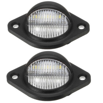 LED Text Lens UFO Rear License Plate Light