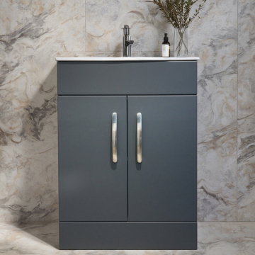 Modern Gloss White 20-Inch Vanity Cabinet with Mirror for Bathroom Mounting