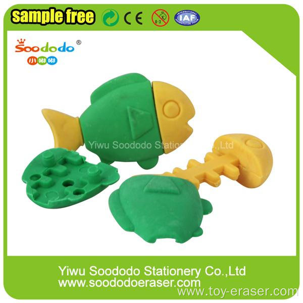 yellow and orange clown fish Shaped Eraser