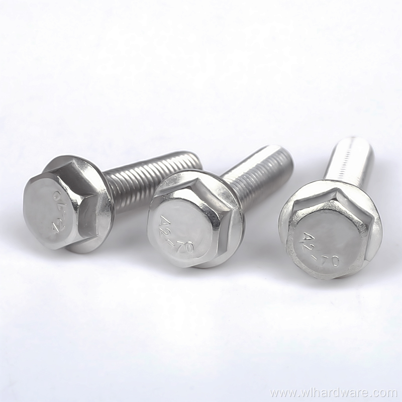 A2 A4 Hex Head SUS Stainless Flange Bolt