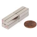 N52 Neodymowe magnesy blokowe 1/4x1/4x1 &quot;magnesy blokowe w/biegunach na końcach