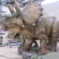 Kombinasi triceratops animatronik yang realistis untuk dijual