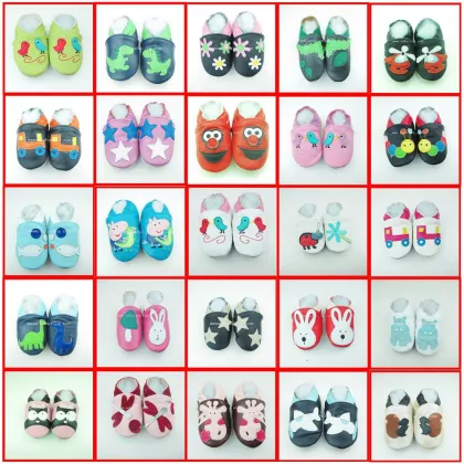 wholesale top sale factory colorful shape soft flat Fashion embroidered baby shoes