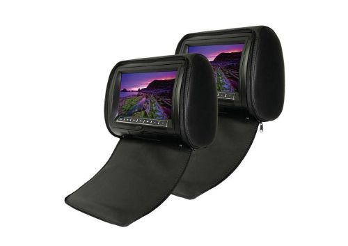 Black High Resolution Multi - Language 7 Inch Digital Car Headrest Dvd Players With Sd, Usb, Dual Ir