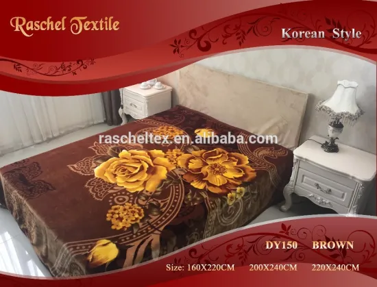 100% Polyester supersoft Korean Style mink blanket