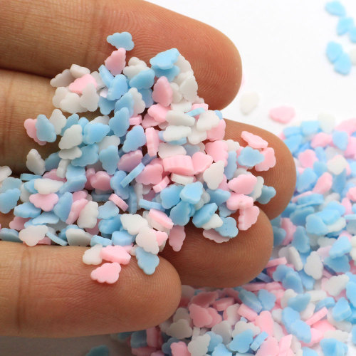 5mm White Blue Pink Cloud Polymer Soft Clay Sprinkles for Crafts DIY Making Nail Art Slices Slime Filler Accessories