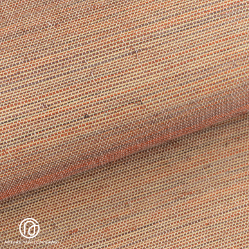 Papel de parede de cânhamo tecido à mão de cores mistas marrom e castanho