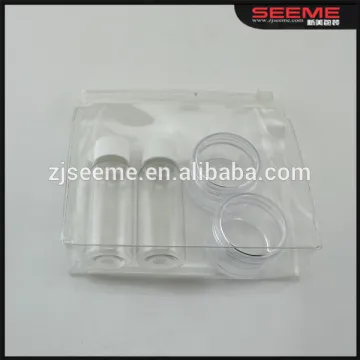 mini travel cosmetic jars and bottles plastic clear skin care jar