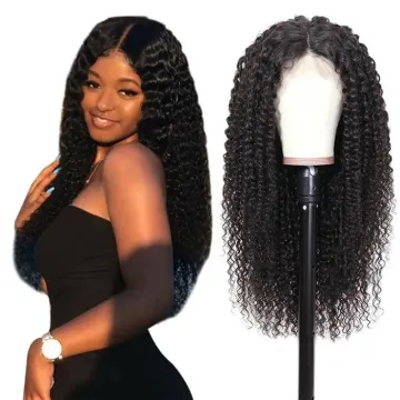 Pre Plucked  natural cheap curly full lace front human hair wig,virgin brazilian kinky curly full lace wig