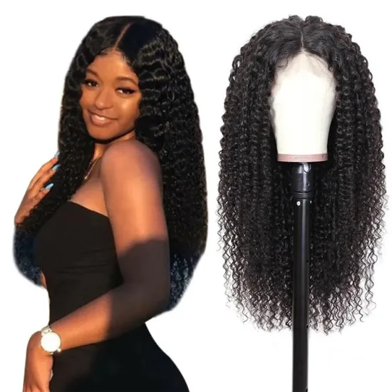 Pre Plucked  natural cheap curly full lace front human hair wig,virgin brazilian kinky curly full lace wig