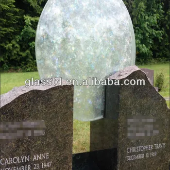 LED illumination glass headstone made in China