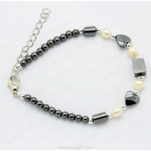 hematite pearl bracelet for weman