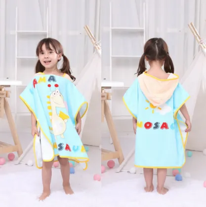 Organic 100% cotton swim poncho surf robe