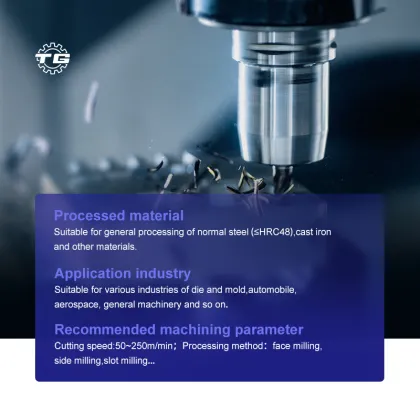 Tg Steel Cast Iron General Machining End Mills AlCrSiN Coating