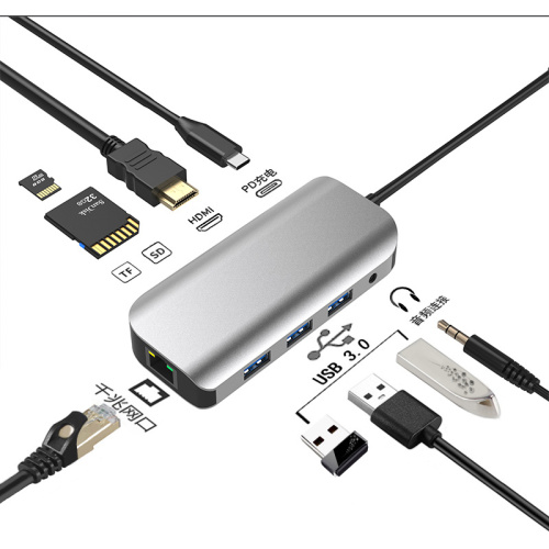 Station d&#39;accueil 9 EN 1 Convertisseur multi-port HDMI\PD\USB