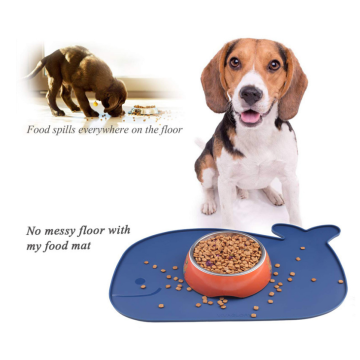 Tapete de comida de cachorro impermeável pet esteira com bordas
