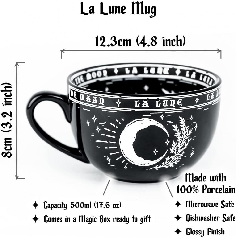 Taza de luna de café grande de la lune