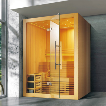 Salle de sauna traditionnel en bois de protège