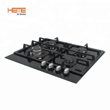 60cm Tempered Glass Built-in Gas Hob with 4 Burners - CE Certified