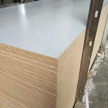 Warm White UV Melamine MDF Board for Furniture